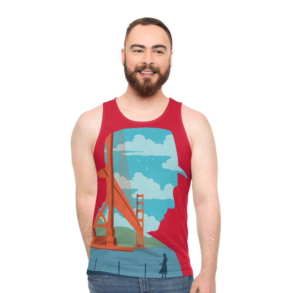 Vertigo movie inspired minimalist unisex tank top - men