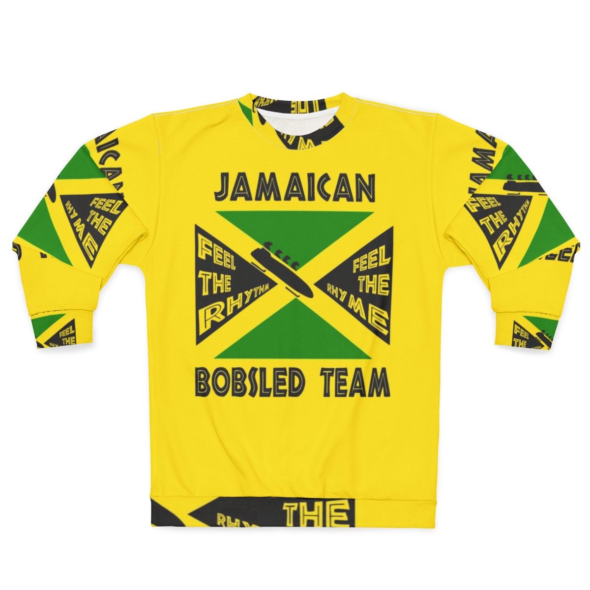 Jamaican Bobsled Team Sweatshirt with Cool Runnings Inspired 90s Retro Design