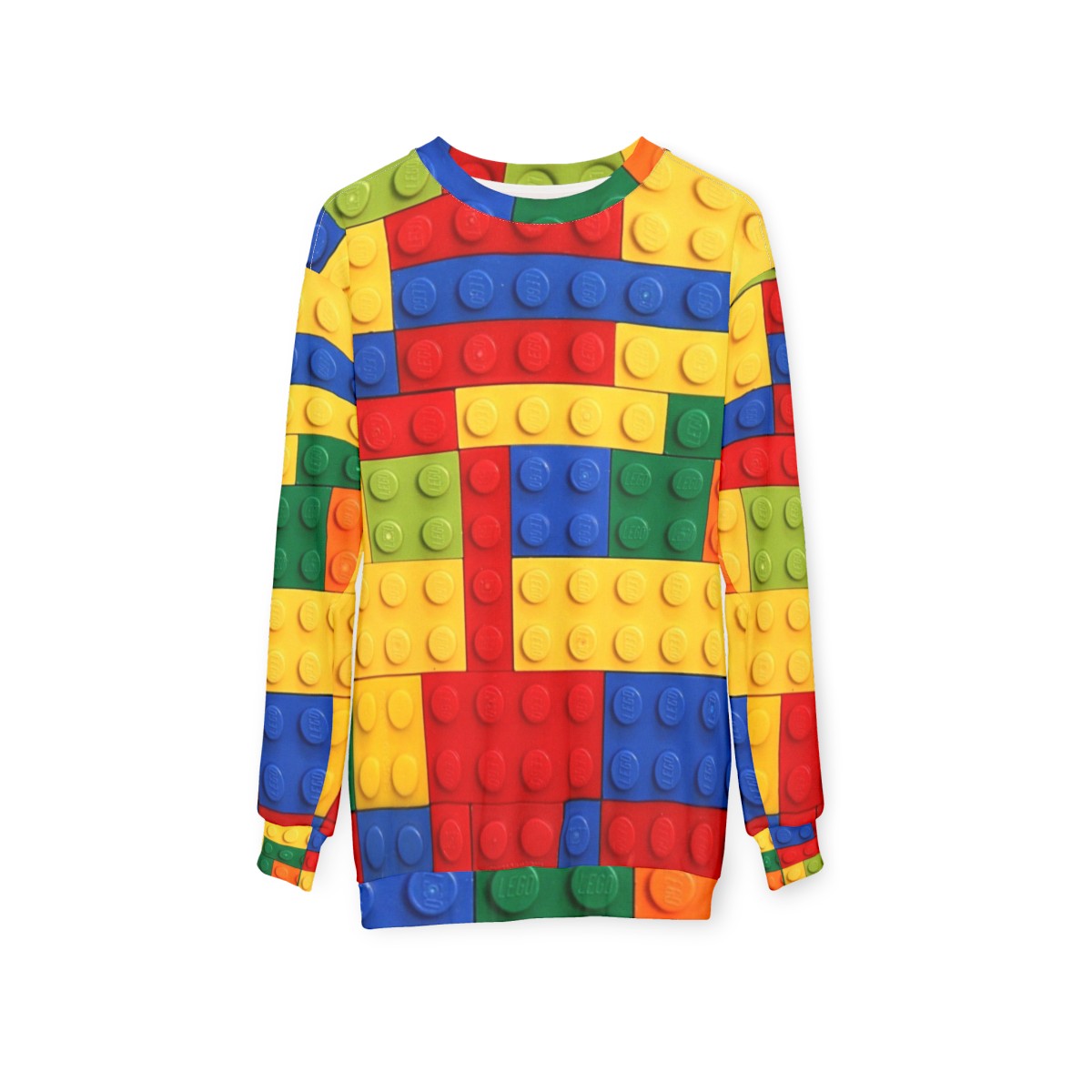 Colorful brick design sweatshirt - hanging