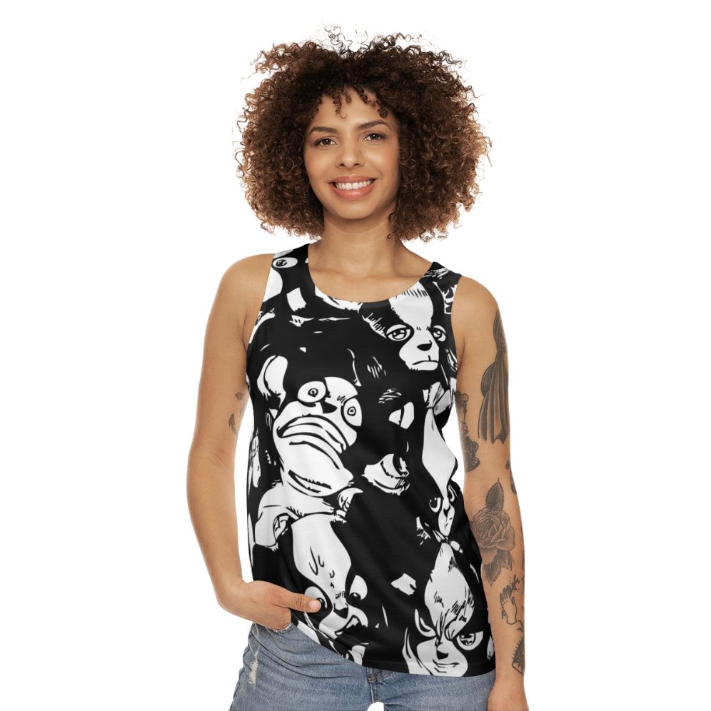 Iggy Unisex Tank Top featuring the iconic JoJo's Bizarre Adventure character - women