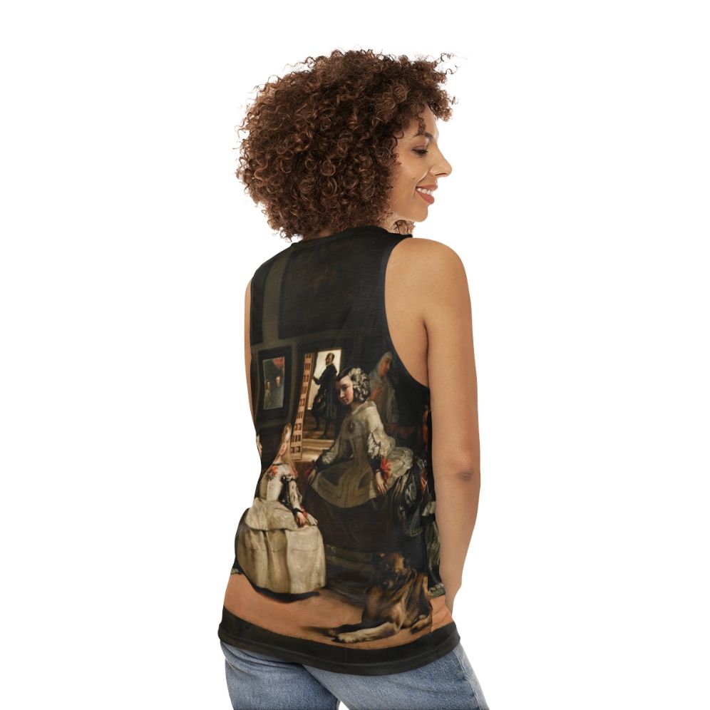 Iconic Las Meninas baroque art tank top featuring Diego Velázquez's masterpiece - women back