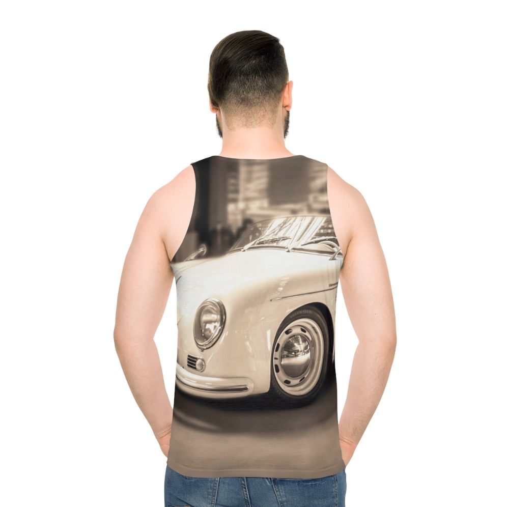 Unisex tank top for classic Porsche enthusiasts - men back