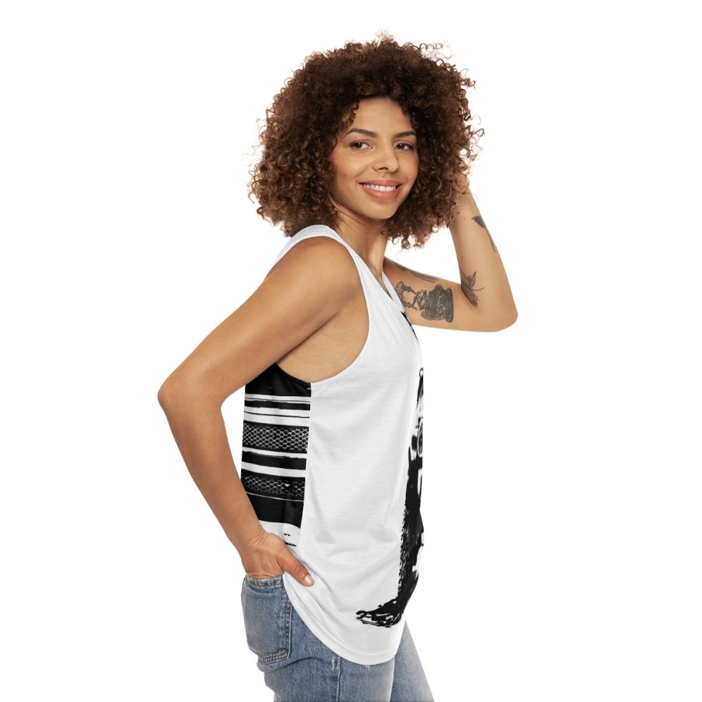 "No Road No Problem Unisex Adventure Tank Top" - women side