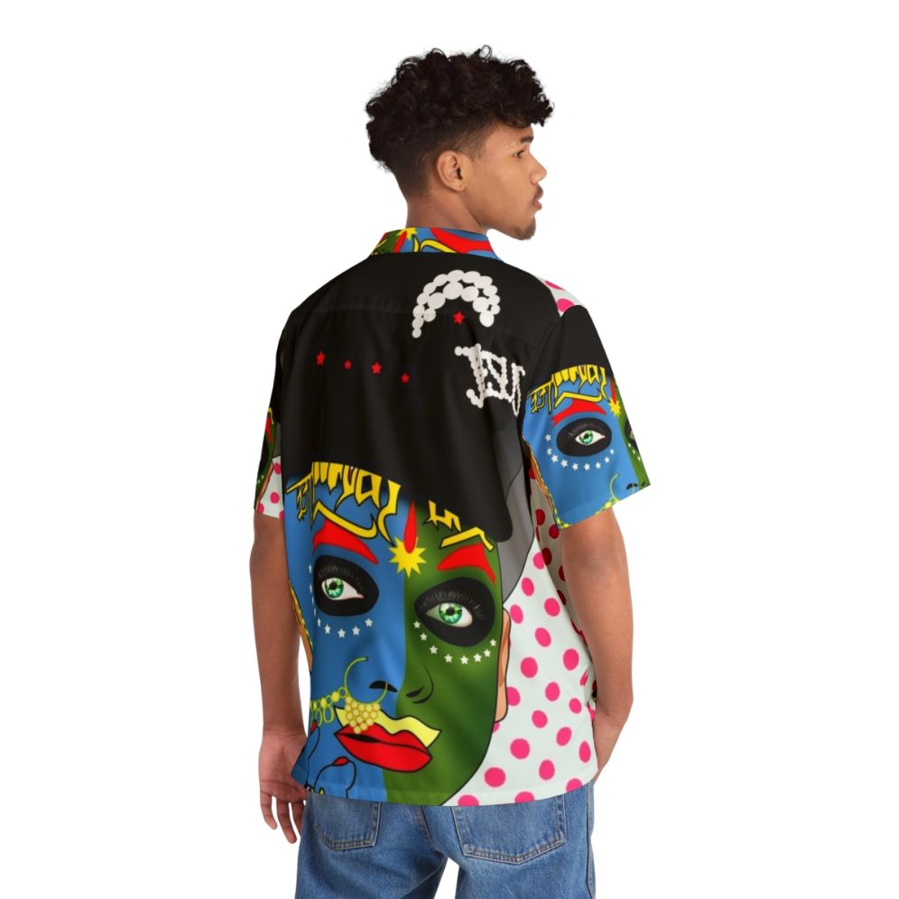 Colorful Hawaiian Shirt with Leigh Bowery and Pop Art Inspired Graphics - People Back