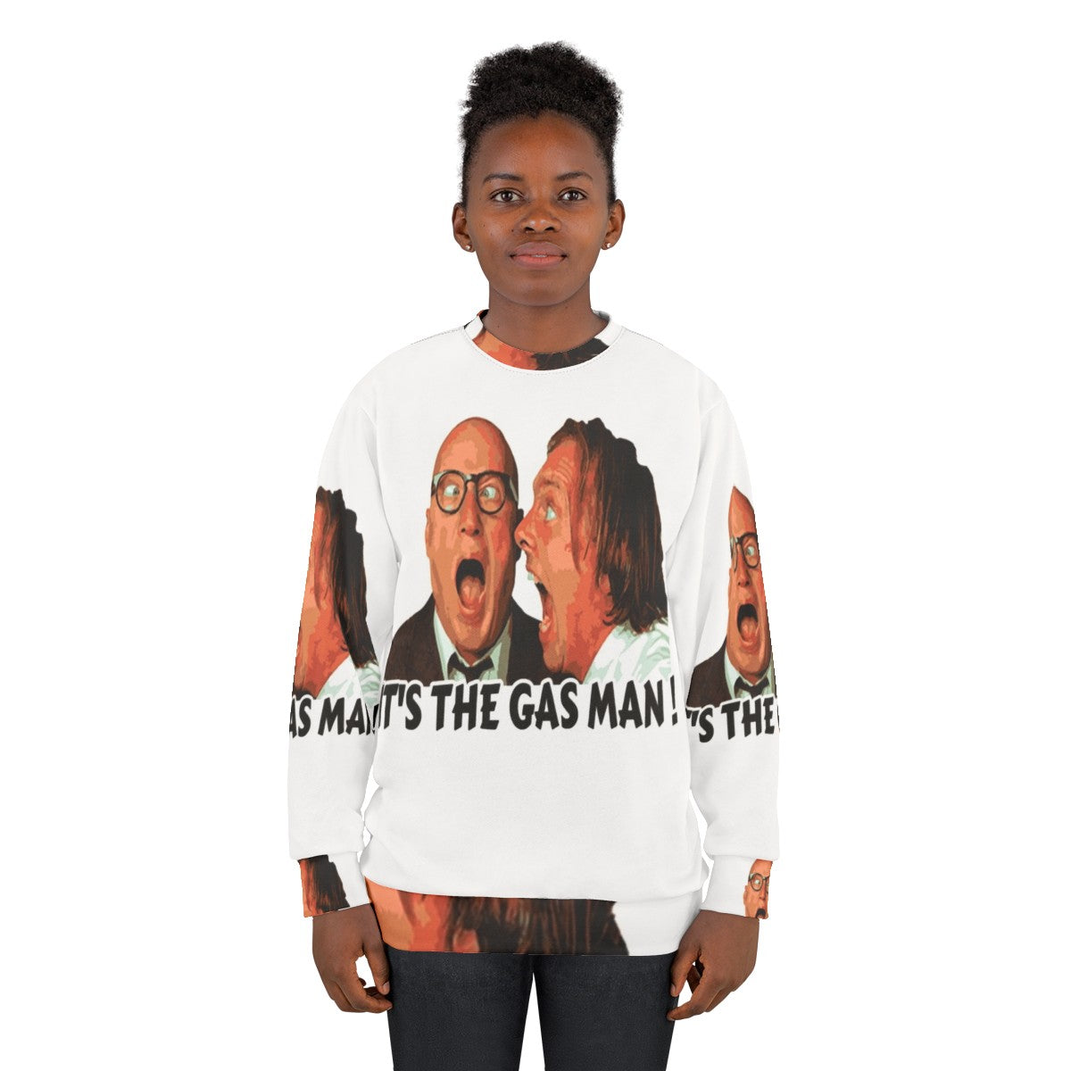 Bottom Ritchie and Eddie 'It's The Gas Man' Funny Sweatshirt - women