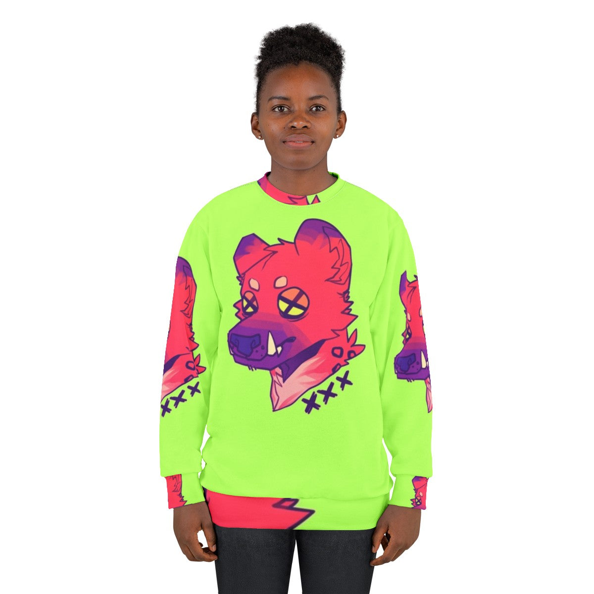 Hyena print sweatshirt - women