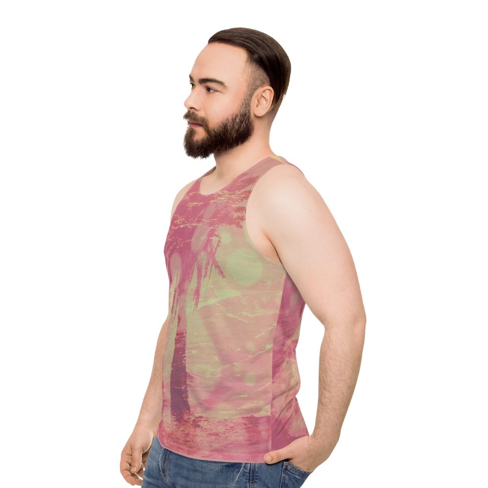 Unisex Loose Fit Graphic Tank Top - men side