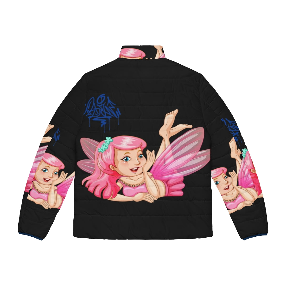 Legendary Animals Puffer Jacket featuring mythical creatures and magical beasts - Back