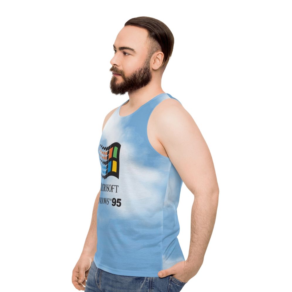 Retro Windows 95 98 Logo Unisex Tank Top - men side