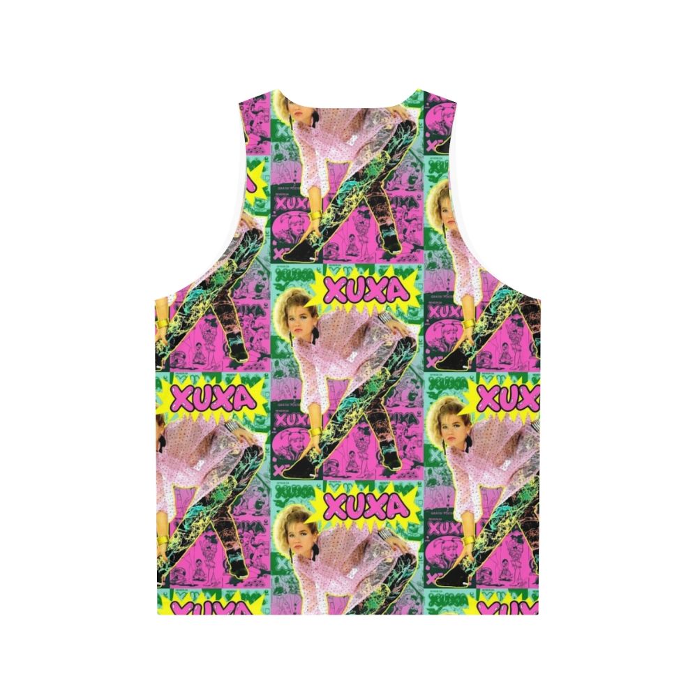 Retro Brazilian pop culture unisex tank top featuring Xuxa - Back