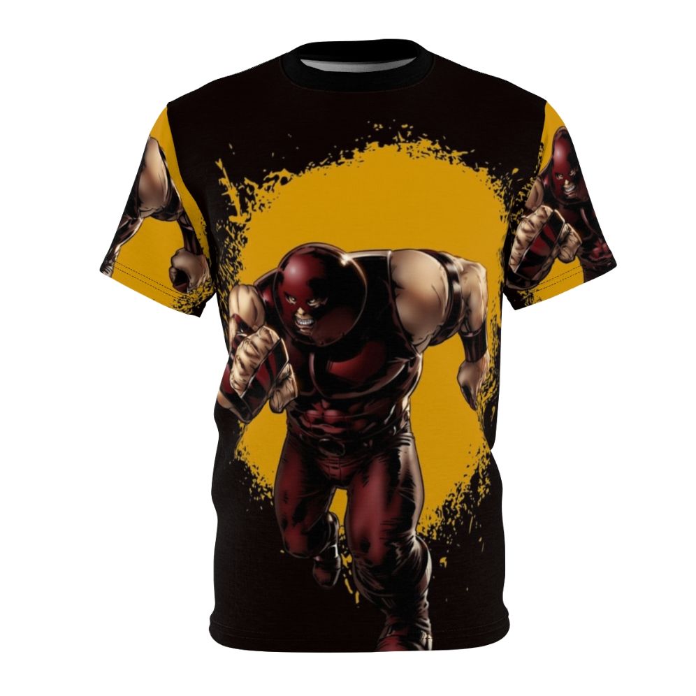 Juggernaut-inspired graphic t-shirt with a cool, cartoon-style supervillain design