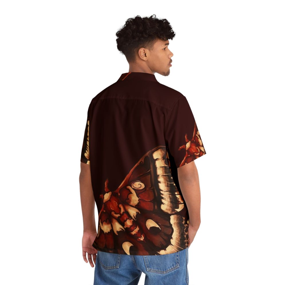 Cecropia Moth Hawaiian Shirt - Nature Inspired Gothic Fashion - People Back