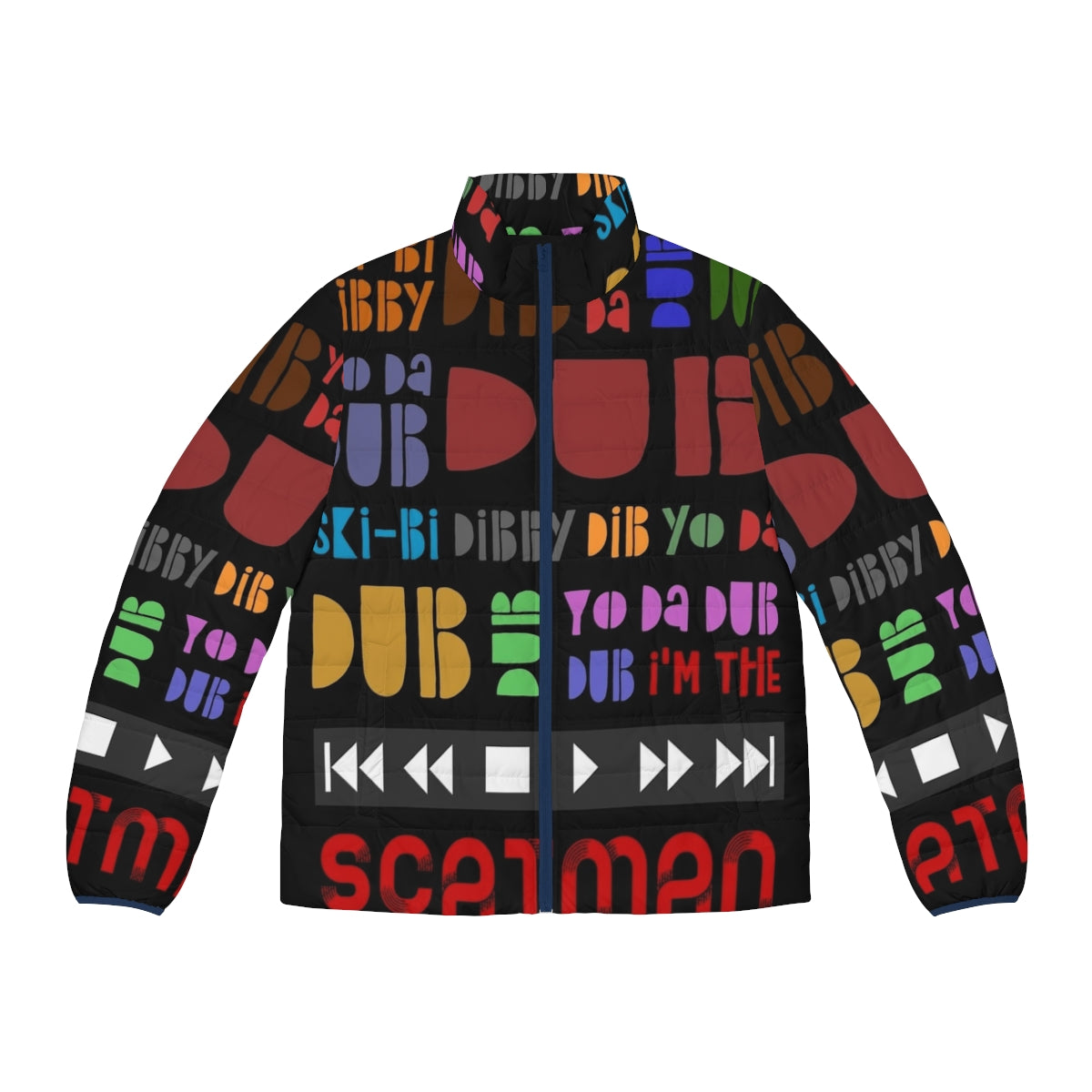 Vintage 90s Scatman John Lyrics Puffer Jacket