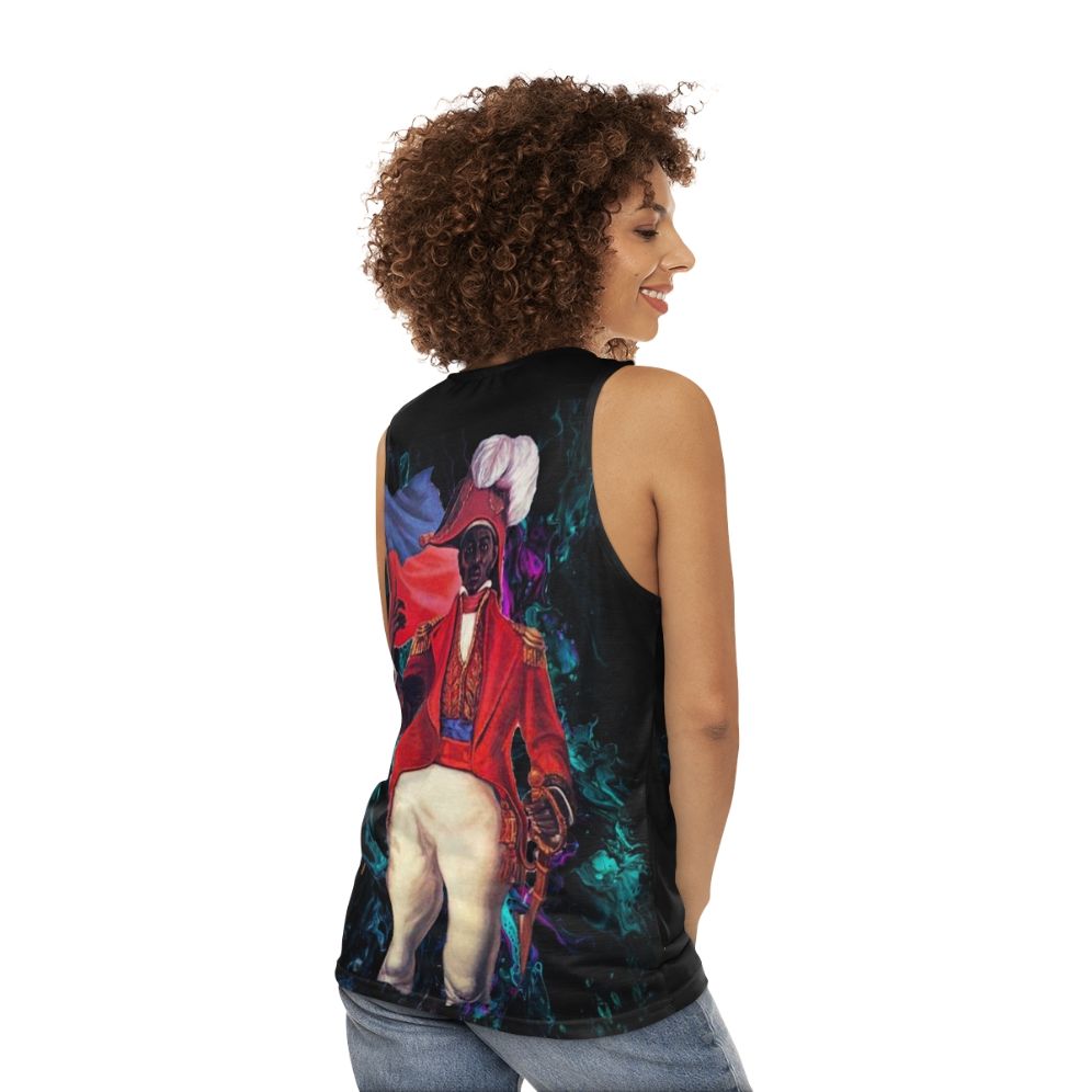 Haitian Revolution Abstract Unisex Tank Top - women back