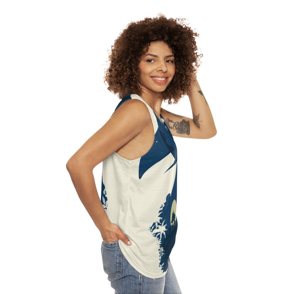 Lilo and Stitch unisex tank top with Hawaiian design - women side