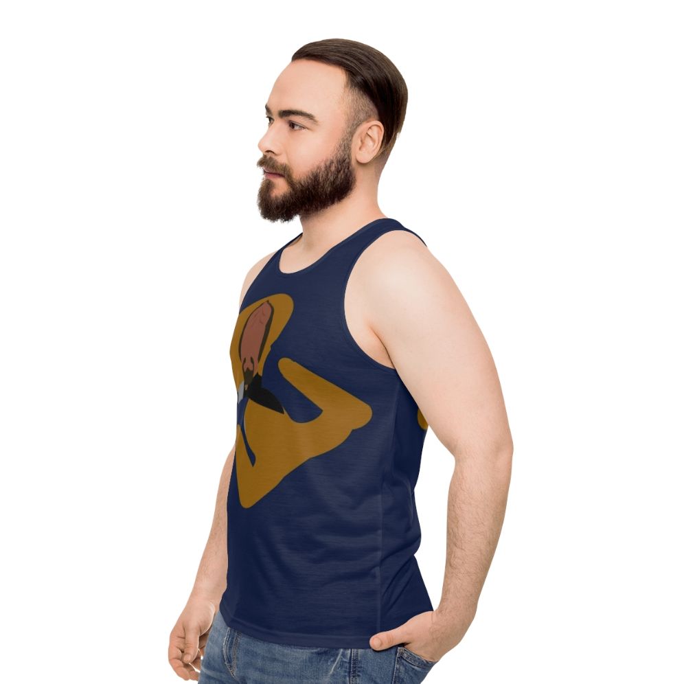 Unisex sci-fi warrior tank top - men side