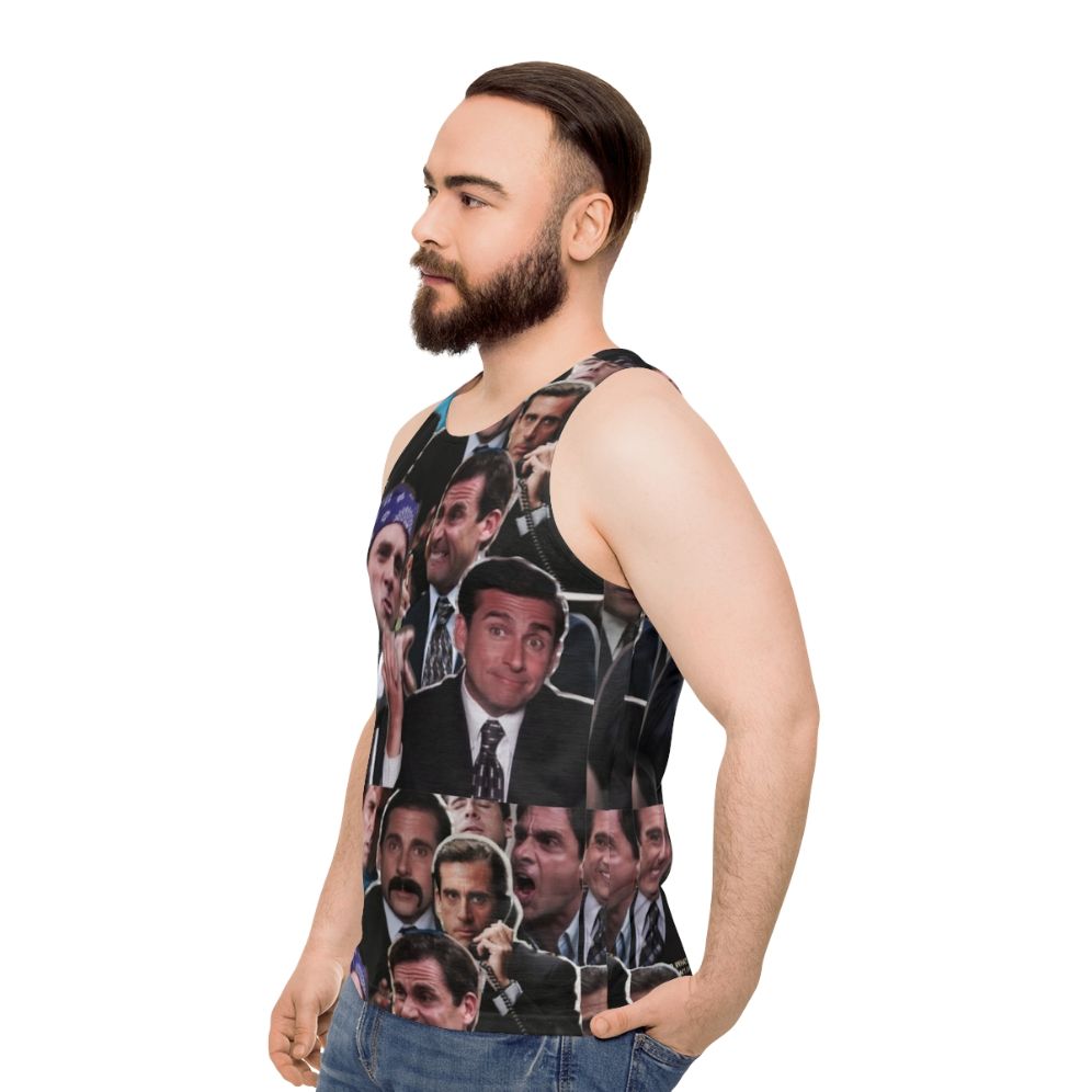 The Office Michael Scott Steve Carell Unisex Tank Top - men side