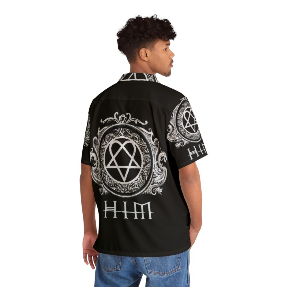 Him Band Hawaiian Shirt with Heartagram Logo - People Back