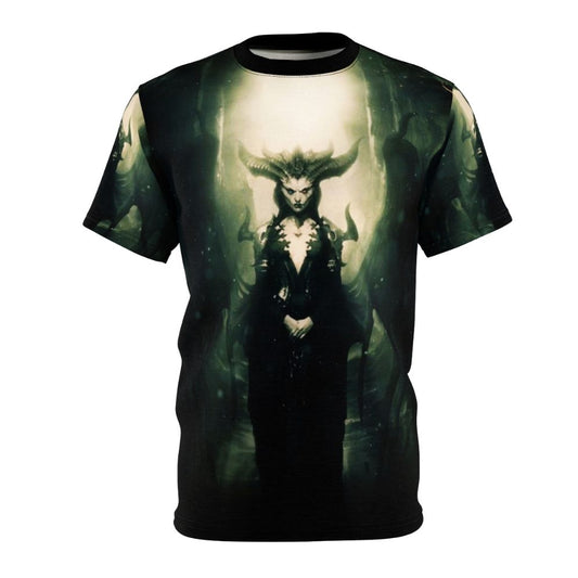 Stylish t-shirt design featuring Diablo 4 elements and themes