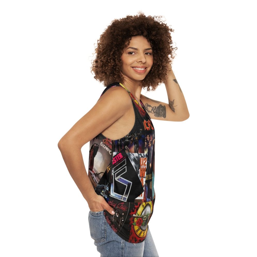 1980s rock bands unisex tank top - women side