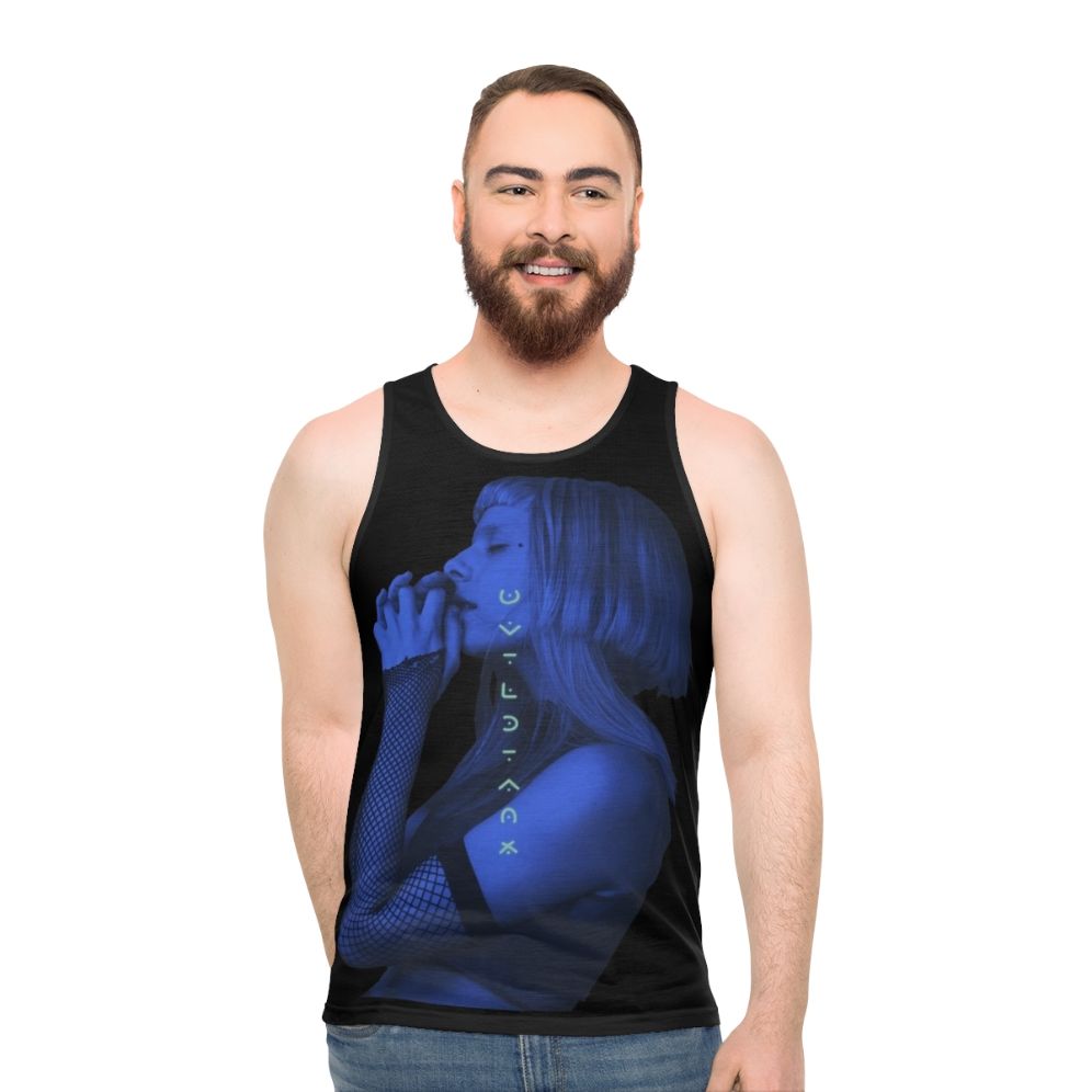 Unisex tank top with nature-inspired 'The Seed' design by Aurora Aksnes - men