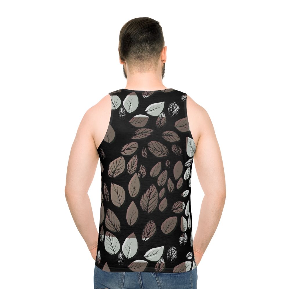 Desaturated leaves unisex tank top - men back