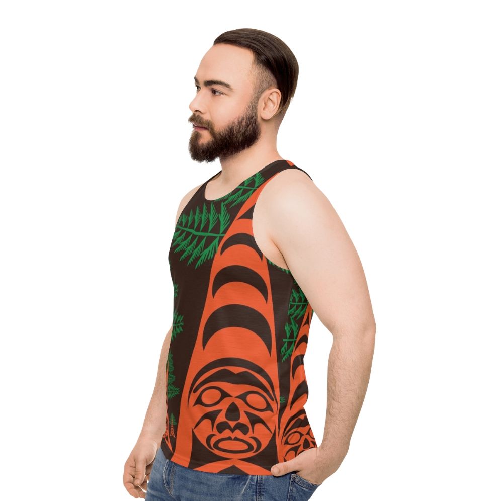 Cedar Forest Unisex Tank Top - men side