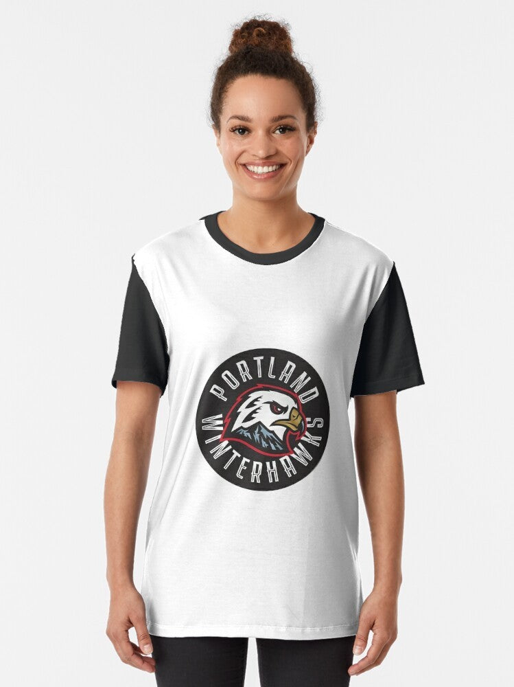 Portland Winterhawks hockey team logo graphic t-shirt - Women