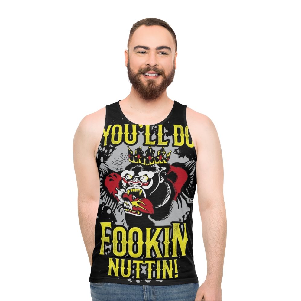 Unisex tank top with "You'll Do Fookin' Nuttin'" text for Irish boxing and MMA fans - men