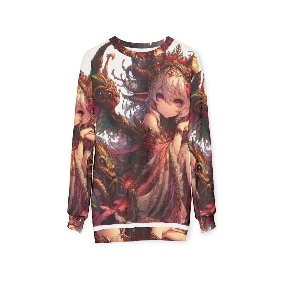 Anime-inspired sweatshirt with a beautiful kawaii design - hanging