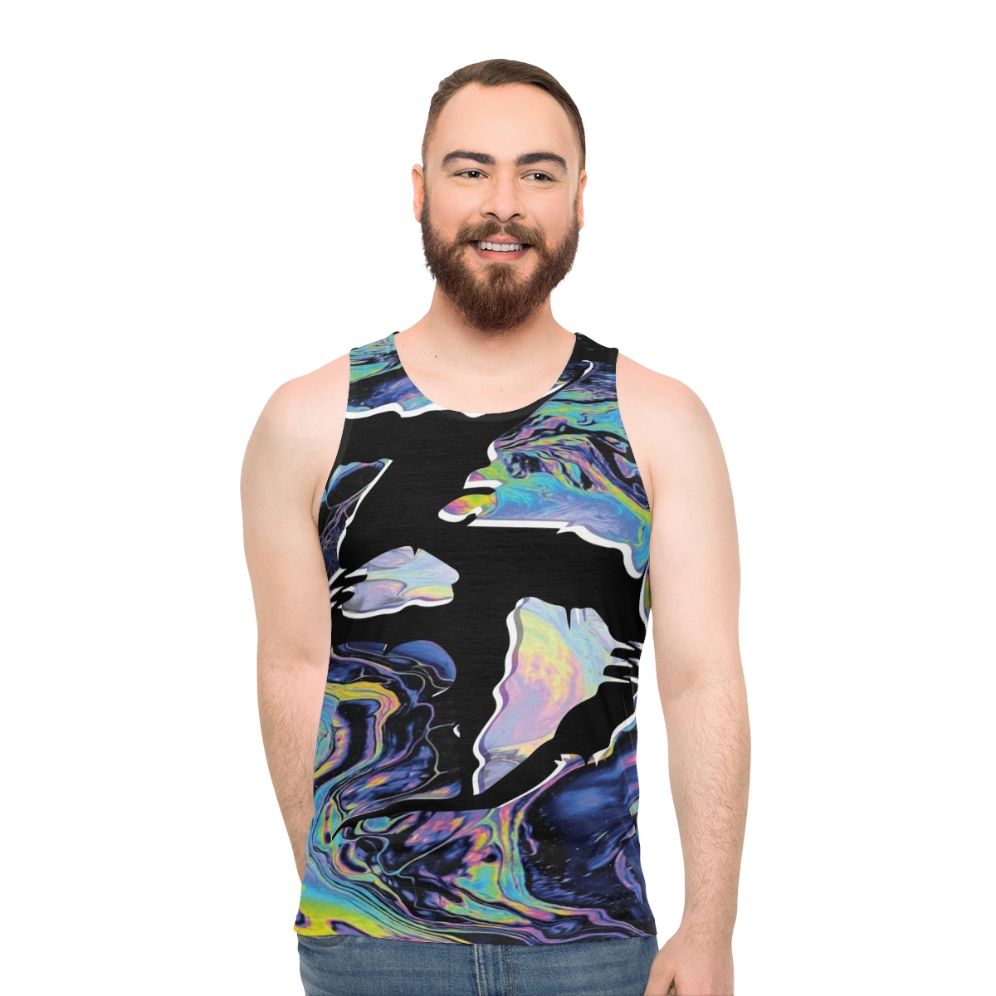 Zeds Dead Unisex Tank Top with Trippy Design - men