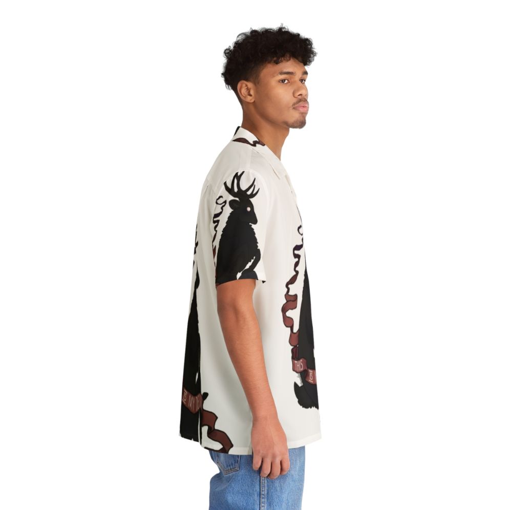 Hannibal Lecter Hawaiian shirt with stag design - People Pight