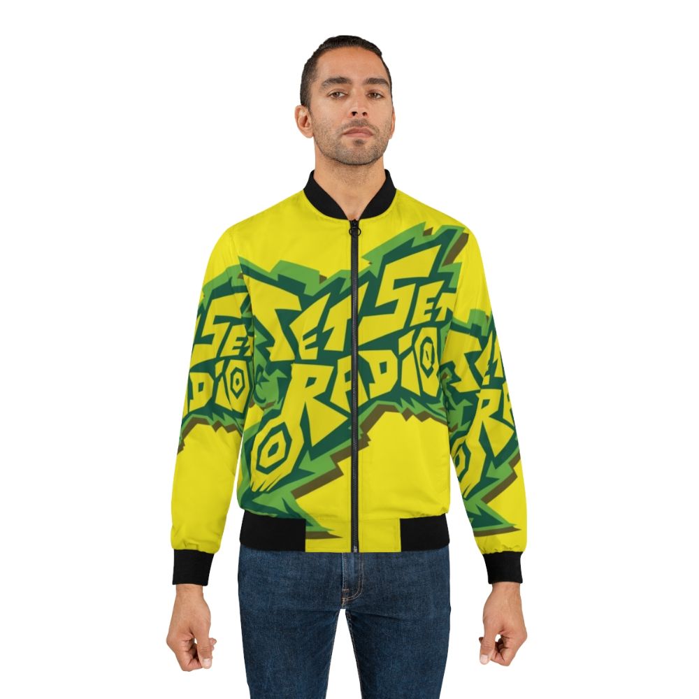 Jet Set Radio inspired bomber jacket with graffiti logo design - Lifestyle