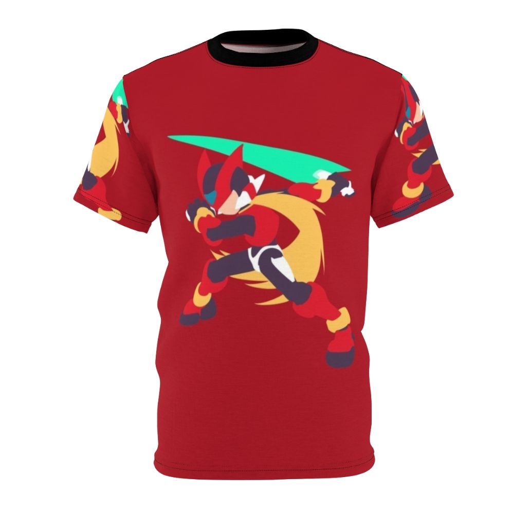 Mega Man Zero inspired t-shirt with robot combat art design