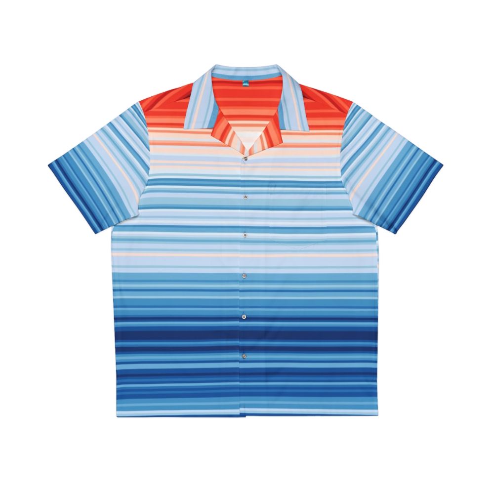 Climate Change Stripes Hawaiian Shirt