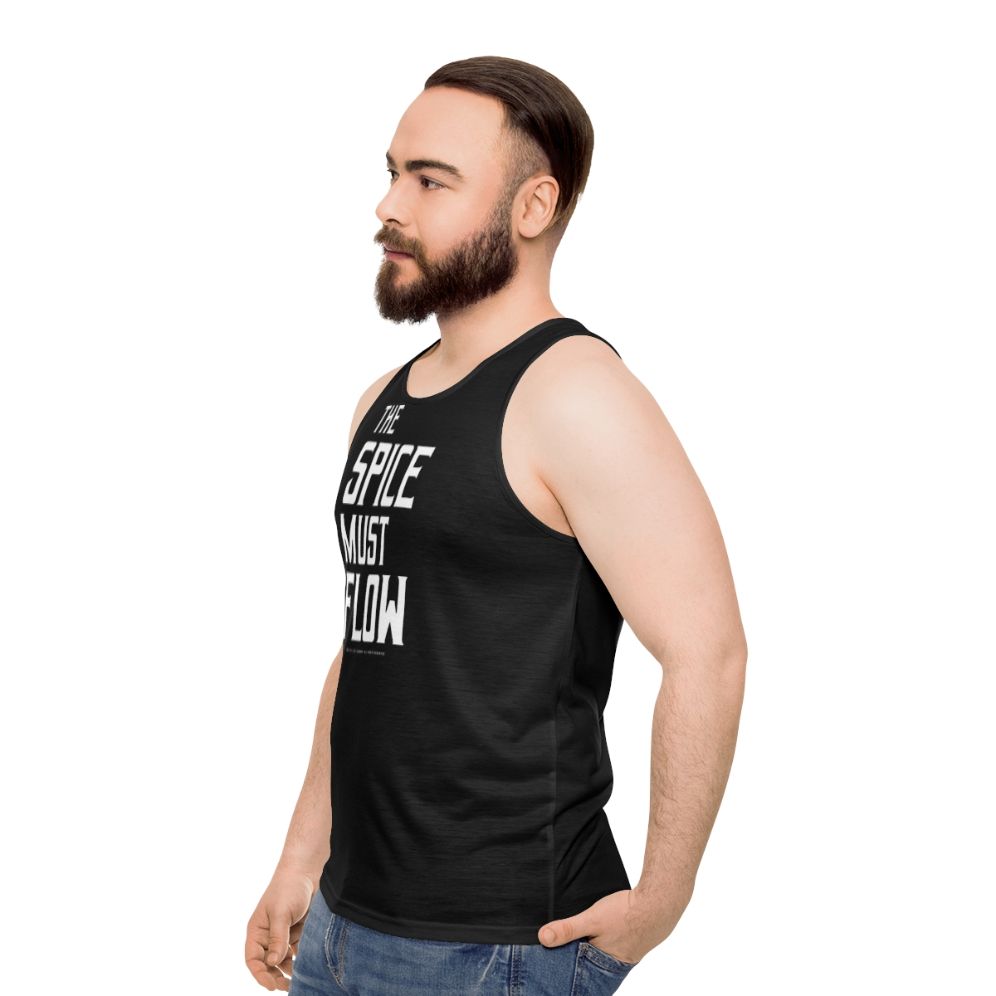 Dune The Spice Must Flow Unisex Tank Top - men side