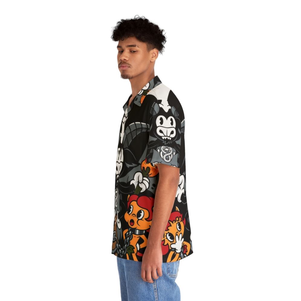 Devil Tarot Baphomet Hawaiian Shirt - People Left