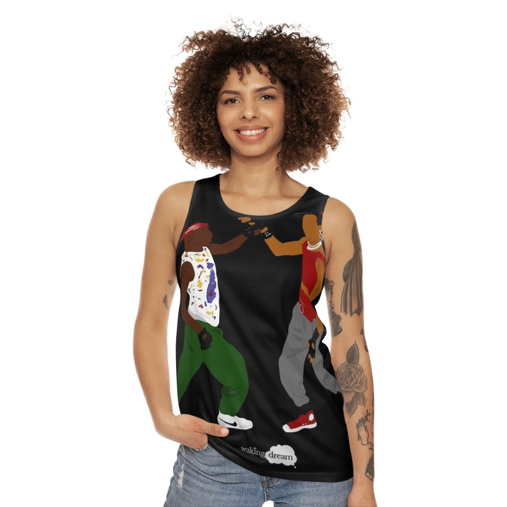 Breakdance inspired unisex tank top - women