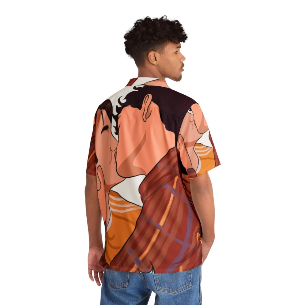 Heartstopper Nick and Charlie Kissing Hawaiian Shirt - People Back