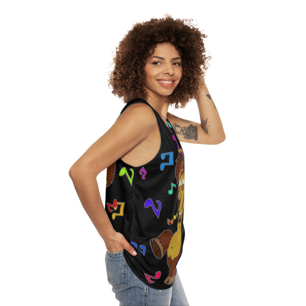 Big Mouth Maury Music Unisex Tank Top - women side