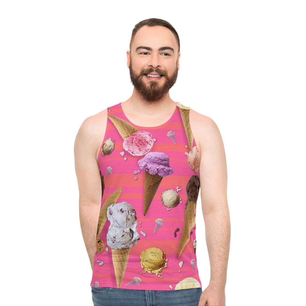 Unisex ice cream tank top - men