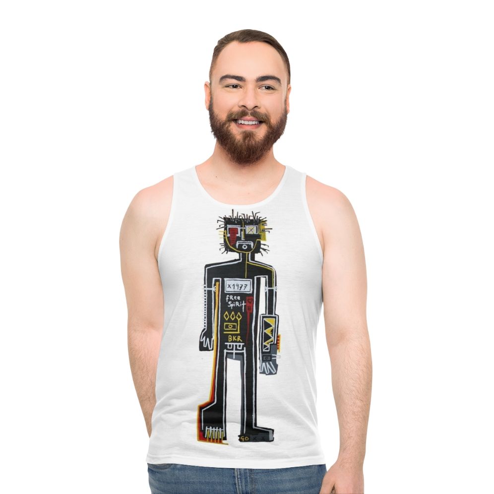 Unisex abstract art tank top - men