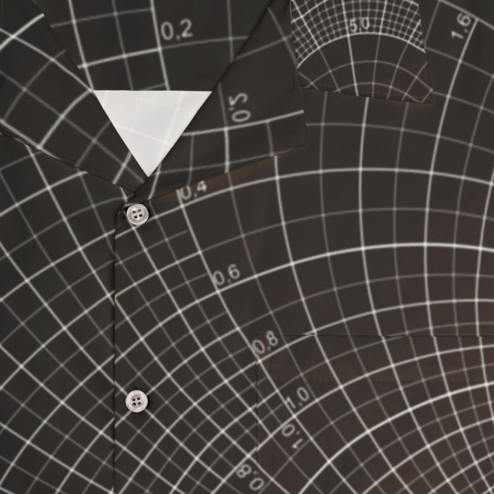 Smith Chart Hawaiian Shirt featuring a symmetrical nomogram design - Detail