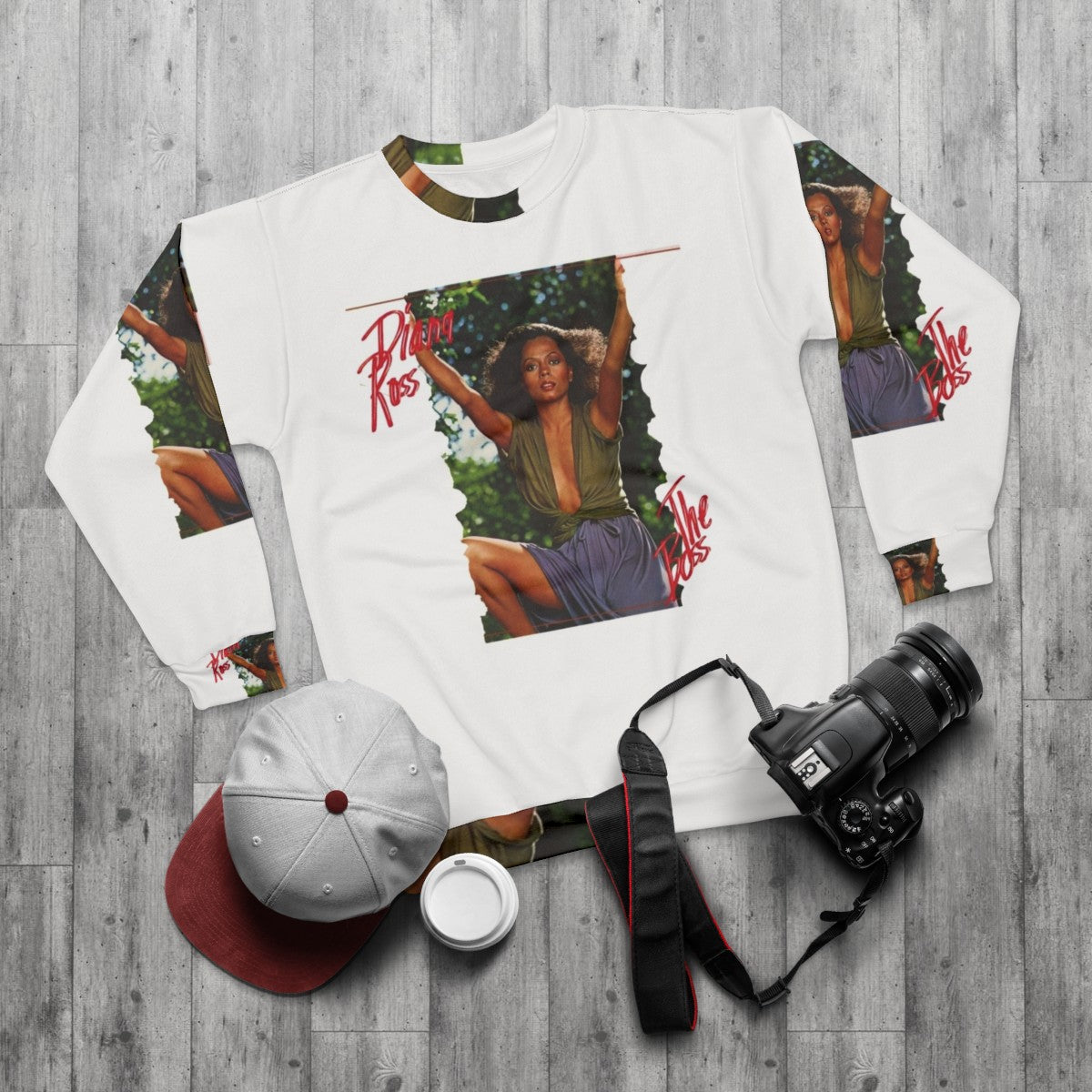 The Boss Album Diana Ross Music Sweatshirt - flat lay