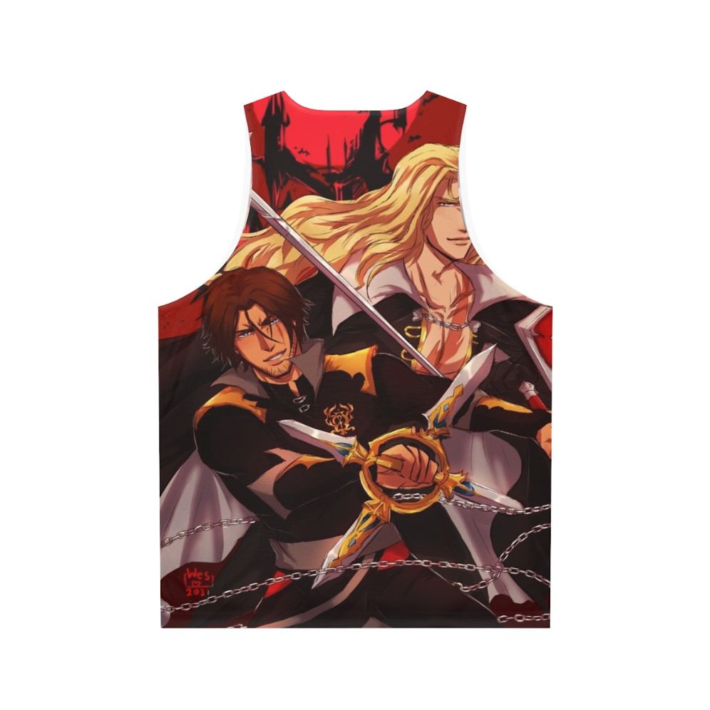 Castlevania Trevor and Alucard Unisex Tank Top - Back