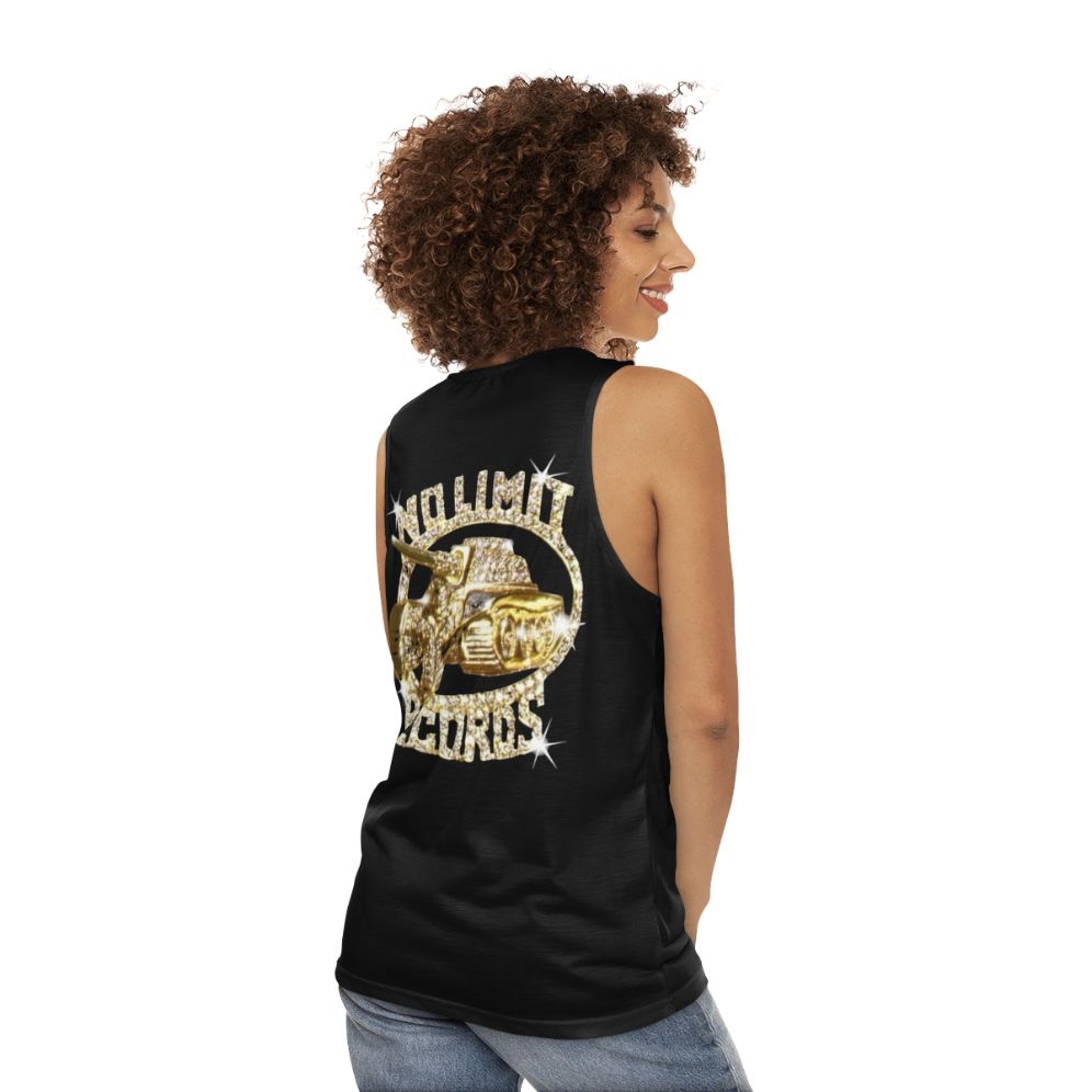 Label Included Artists Unisex Hip Hop Music Tank Top - women back