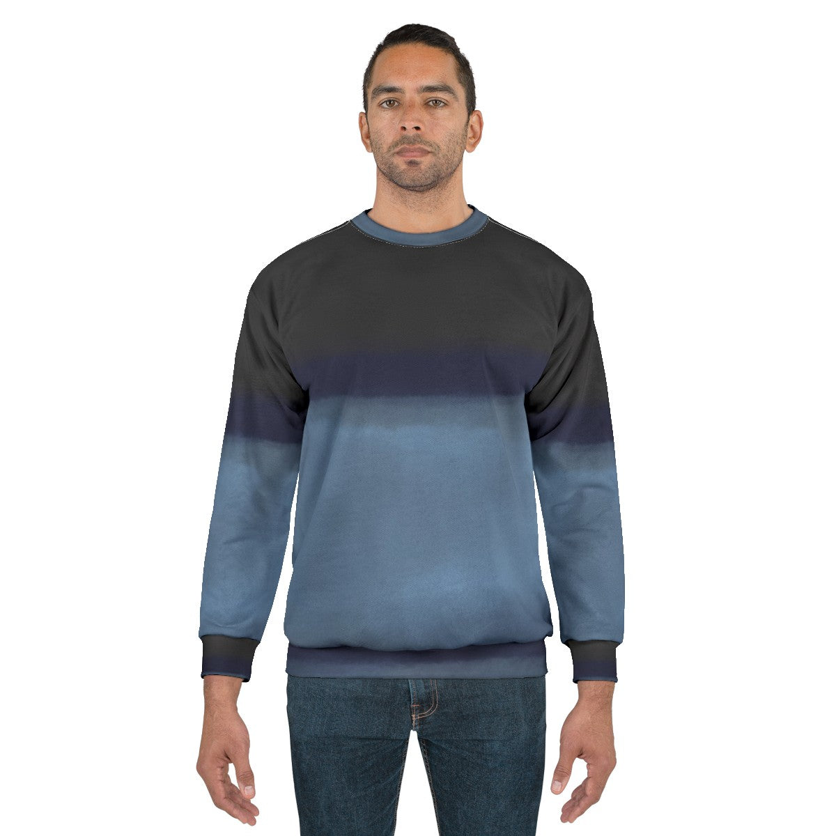 Rothko inspired abstract color block sweatshirt - men