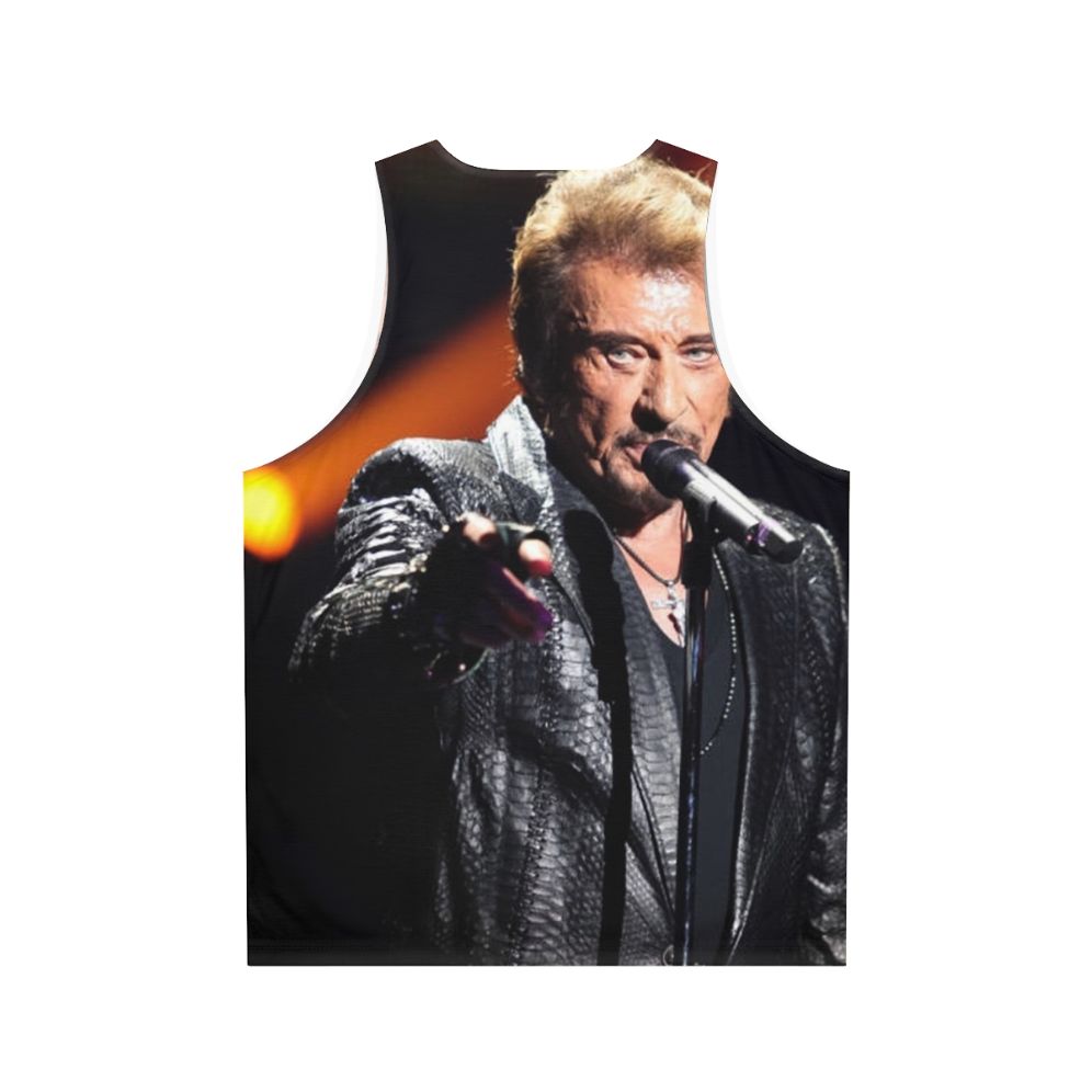 Johnny Hallyday Singer Unisex Tank Top - Back