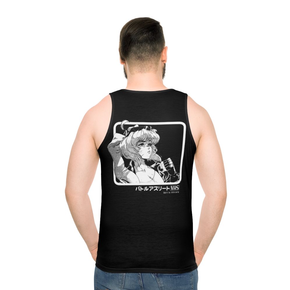 Retro graphic design unisex tank top - men back