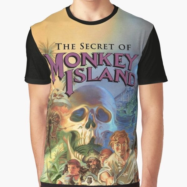 Monkey Island Guybrush Threepwood Graphic T-Shirt - Retro Videogame Classic